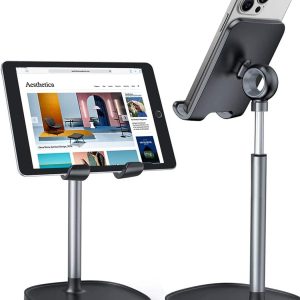 LISEN Cell Phone Stand Adjustable for iPhone Phone Holder for Desk, Office Desk Accessories